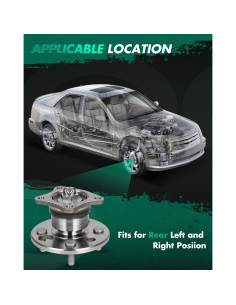 Conjunto de Rodamiento de Cubo de Rueda SCITOO Trasero 4 Pernos 512018 2