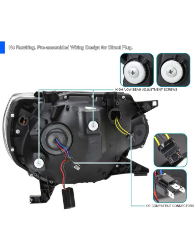 Faros Proyector SPEC-D Tuning para Toyota Tacoma 2012-2015