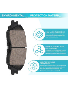 Pastillas de freno delanteras semi-metálicas HYFTJYZ HSK-HZ2076 2