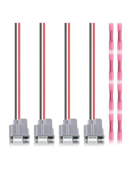Conector de Inyector de Combustible CARBBIA 4 Pcs Compatible Toyota