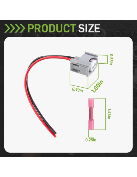 Conector de Inyector de Combustible CARBBIA 4 Pcs Compatible Toyota