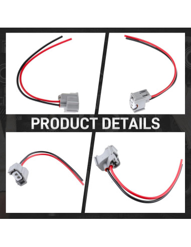 Conector de Inyector de Combustible CARBBIA 4 Pcs Compatible Toyota