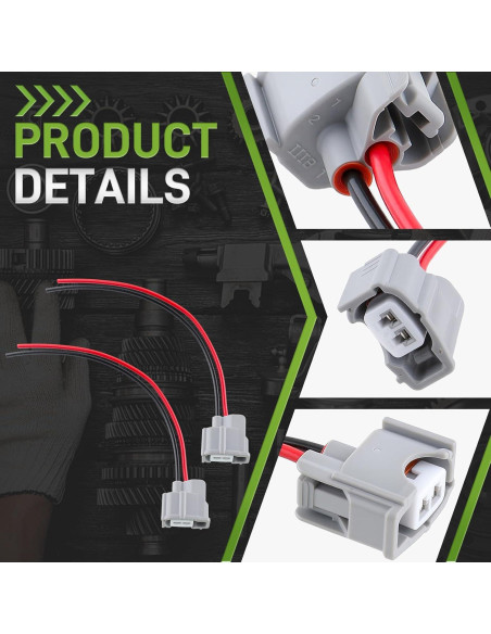 Conector de Inyector de Combustible CARBBIA 4 Pcs Compatible Toyota