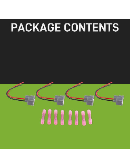 Conector de Inyector de Combustible CARBBIA 4 Pcs Compatible Toyota