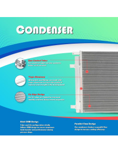 Condensador de Aire Acondicionado RAYTEN para Toyota Corolla 2003-2004 2