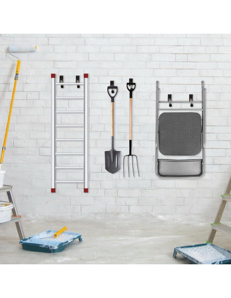 Estante de Almacenamiento para Sillas Plegables MEIPEIQIZHI Negro