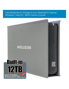 Disco Duro Externo Avolusion PRO-5X 12TB USB 3.0 Gris 2