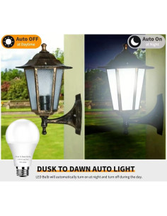 Paquete de 4 bombillas LED SETEN 10W 5000K E26 Automáticas 2