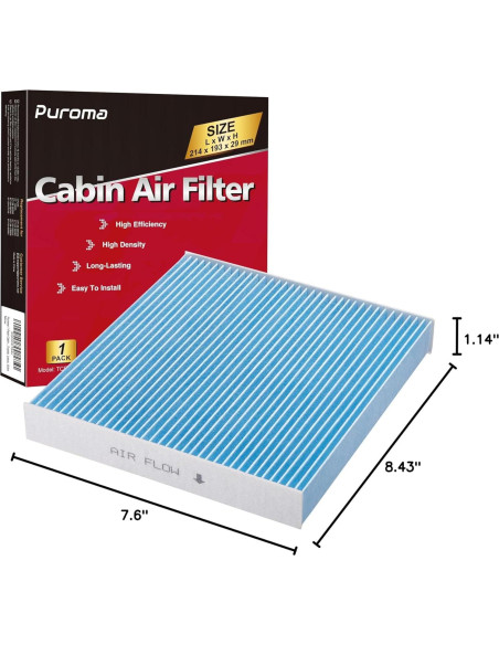 Filtro de Aire de Cabina Puroma para Toyota y Subaru, TCF285B-S