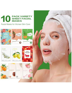 10 Mascarillas Faciales Hidratantes GUOYAOLIFU para Piel Sensible 2