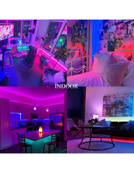 Tiras de Luz LED RGB Impermeables CHARKEE 10m con Control Remoto
