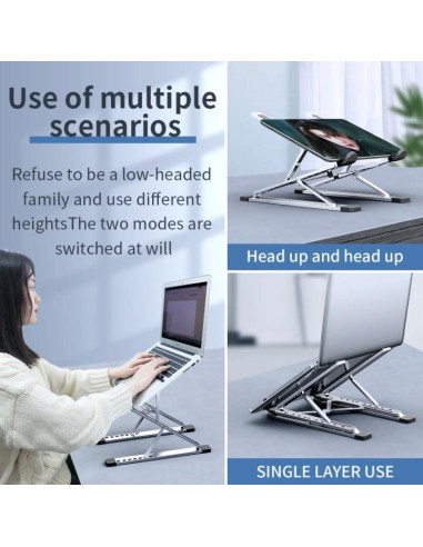 Soporte Ajustable para Laptop YZLELEQ de Aluminio 10-17.3"