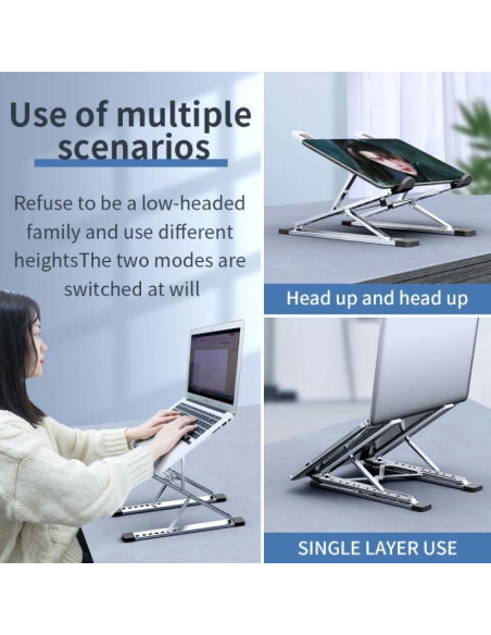 Soporte Ajustable para Laptop YZLELEQ de Aluminio 10-17.3"