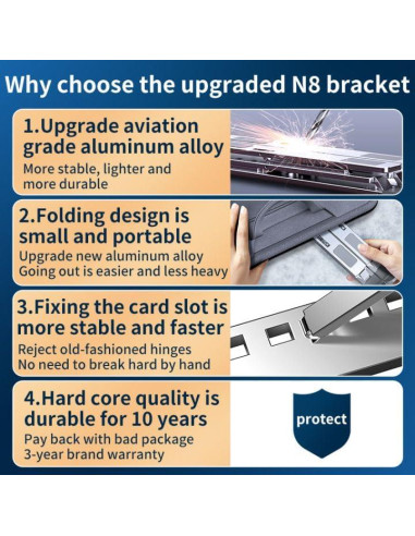 Soporte Ajustable para Laptop YZLELEQ de Aluminio 10-17.3"