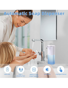 Dispensador Automático de Jabón Espumoso Philorn 400ml USB-C 2