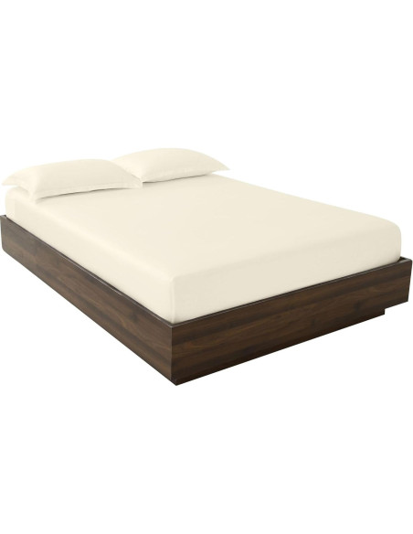 Sábana Ajustable NATUREFIELD King 100% Rayón Bambú Marfil