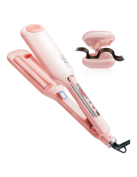 Rizador de Cabello NOVUS 2 Barriles 1.1" Cerámica Iónica Rosa
