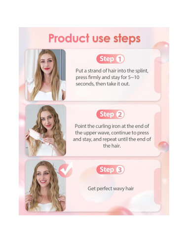 Rizador de Cabello NOVUS 2 Barriles 1.1" Cerámica Iónica Rosa