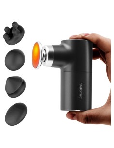 Mini Pistola de Masaje AEROVITA con Calor y 4 Cabezas - Portátil