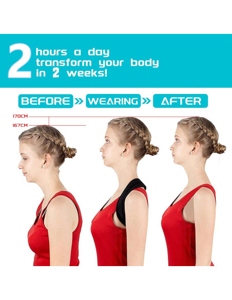 Corrector de Postura ACCUBIO Unisex Ajustable para Espalda