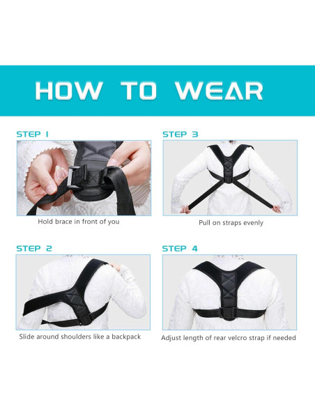 Corrector de Postura ACCUBIO Unisex Ajustable para Espalda