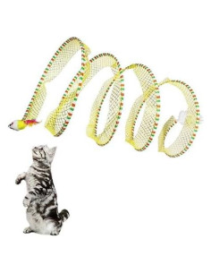 Túnel Plegable para Gatos Andiker Amarillo 54.5 cm con Juguetes
