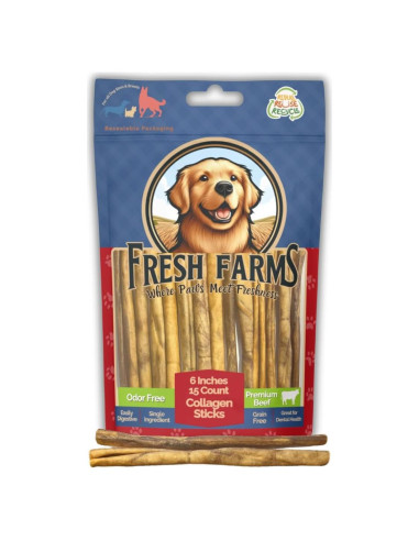 Palitos de Colágeno Natural Fresh Farms 15 cm - Masticables Saludables