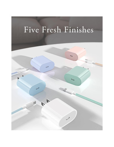 Cargador Rápido USB C 20W para iPad Pro y Air con Cable 2m