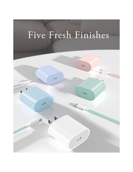 Cargador Rápido USB C 20W para iPad Pro y Air con Cable 2m