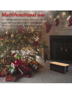 Juego de 3 Cajas Organizadoras de Cables Davidsons - Bambú 2