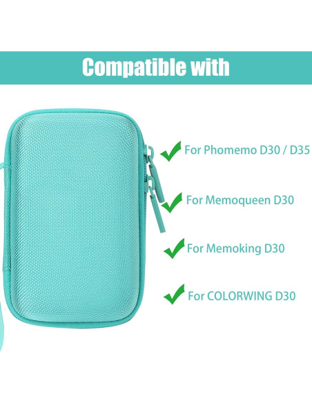 Funda Dura Aenllosi para Impresora de Etiquetas Phomemo D30 Verde