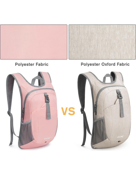 Mochila de Senderismo Plegable G4Free 12L Rosa Ligera