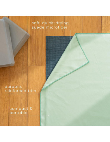 Toalla de Yoga S&T INC. Microfibra Verde Salvia 67x183 cm