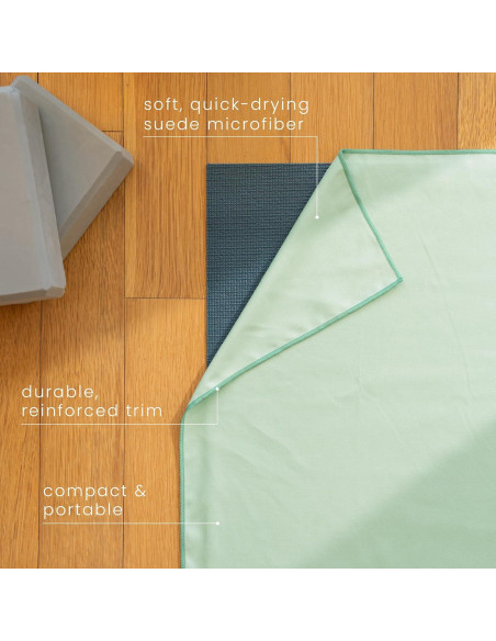 Toalla de Yoga S&T INC. Microfibra Verde Salvia 67x183 cm