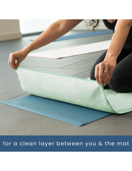 Toalla de Yoga S&T INC. Microfibra Verde Salvia 67x183 cm