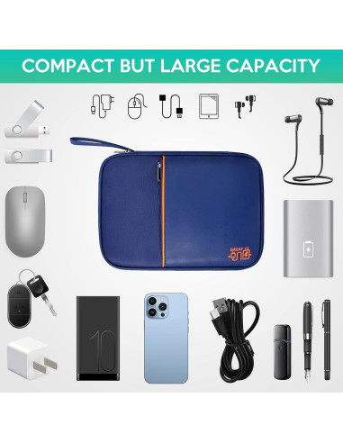 Organizador de Cables Electrónicos YOUBDM Azul Marino 27.8x20cm