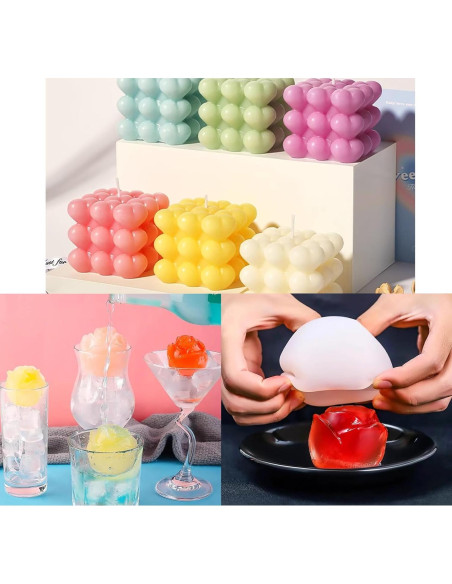 Juego de Moldes de Silicona para Velas JOJOPLAY 6 Piezas