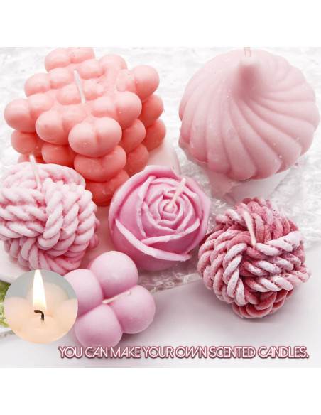 Juego de Moldes de Silicona para Velas JOJOPLAY 6 Piezas