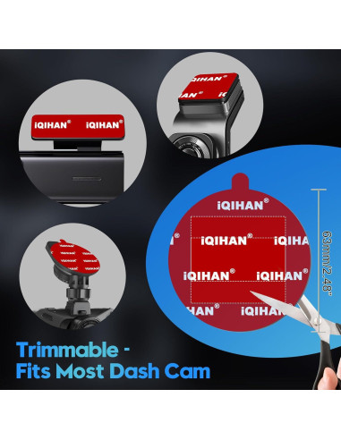 Pads Adhesivos Doble Cara Pormkig 5pcs 63mm para Soporte de Coche