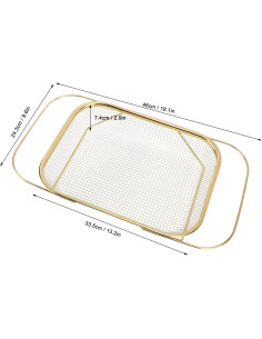 Colador Sobre Fregadero Mumusuki de Acero Inoxidable 46cm Dorado 2