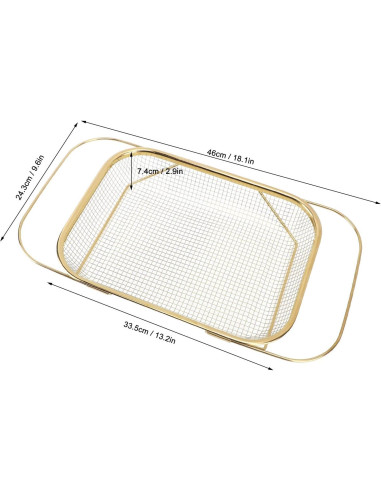 Colador Sobre Fregadero Mumusuki de Acero Inoxidable 46cm Dorado