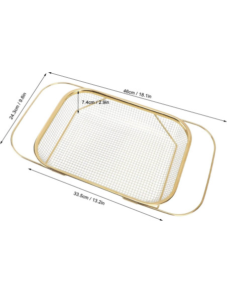 Colador Sobre Fregadero Mumusuki de Acero Inoxidable 46cm Dorado