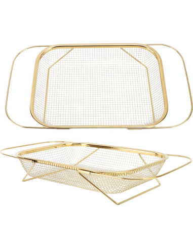 Colador Sobre Fregadero Mumusuki de Acero Inoxidable 46cm Dorado