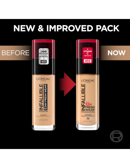 Base de Maquillaje L'Oreal Paris Infallible 32H 400 Perla 29.57ml