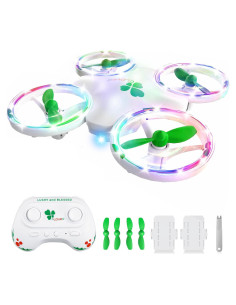 Mini Drone Carox Clover Verde - Quadcopter LED para Niños