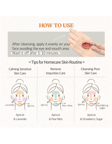 Máscara Facial SKINFOOD Albaricoque 120g - Limpieza y Calma