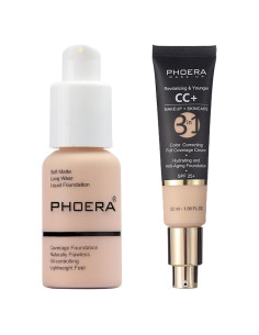 Base de Maquillaje PHOERA CC+ Hidratante Anti-Envejecimiento SPF 25