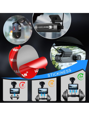 Pads Adhesivos Doble Cara Pormkig 5pcs 63mm para Soporte de Coche