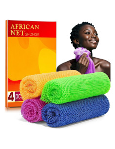Esponja de Red Africana SpiralScgv - Exfoliación Profunda 4 Piezas