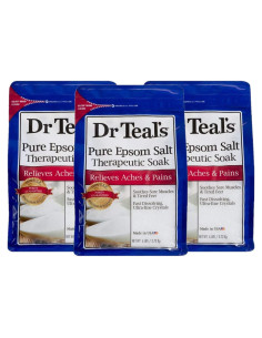 Juego de Baño Terapéutico Dr. Teal's - 3 Paquetes de 2.72 kg